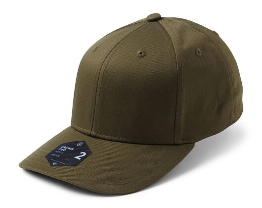 State of WOW Crown 2 Baseball Olive Velcro Strapback Cap