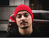 New Era Seasonal Skull Scarlet Winter Beanie