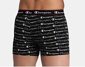 Champion 1P Black Print Boxer Brief
