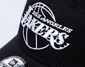 New Era 9FORTY NBA Essential outline Los Angeles Lakers Strapback Black Cap