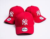 New Era 9FORTY MLB League Basic New York Yankees Strapback Scarlet / White Cap