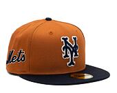 Kšiltovka New Era 59FIFTY MLB Boucle New York Mets Caramel Brown / Navy / Stone