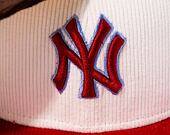 Kšiltovka New Era 59FIFTY MLB Cord New York Yankees Off White / Red / Copen Blue