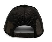 Cap Reflection Luxury Fuzzy Trucker - Satin Black / White