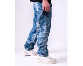 Kalhoty Karl Kani - Og K Distress Camo Five Pocket Denim - medium blue