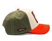 Kšiltovka Capslab - Trucker Looney Tunes - Daffy Duck - Cream / Olive / Orange