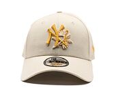 Kšiltovka New Era - MLB Floral Icon 9FORTY - NY Yankees - Ivory / Yellow