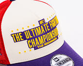 Kšiltovka New Era - UFC MMA Promo Cap 9FORTY Trucker - Cream / Purple