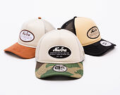 Kšiltovka New Era - Western Oval Patch Foam 9FORTY Trucker - Stone / Woodland Camo