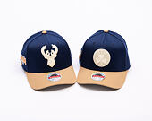 Kšiltovka Mitchell & Ness - Sand Storm Classic Red - Milwaukee Bucks - Navy/Sand