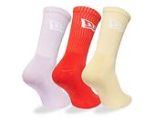 Socks New Era - Flag Crew Socks 3pk - Pink / Orange / Yellow