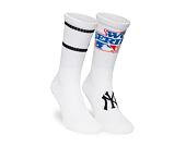 Socks New Era - MLB WS Crew Socks 2pk - NY Yankees - White
