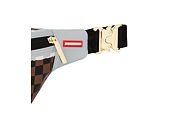 Sprayground Cream And Brown Tear Check Savvy Crossbody