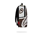 Sprayground Cream And Brown Tear Check Backpack
