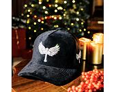 Kšiltovka Reflection Luxury Velvet Rhinostones Black / White