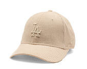 Womens Cap New Era - MLB Pastel Cord 9FORTY M-CROWN - LA Dodgers - Cream