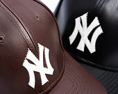 Cap New Era - MLB IMAGE DROP - Leather 9FORTY M-CROWN - NY Yankees - Brown