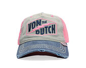 Cap Von Dutch - Trucker - Limited Olive/Pink/Distressed Denim
