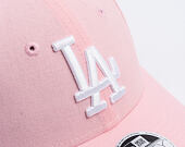 Kids Cap New Era - MLB Linen 9FORTY M-CROWN - LA Dodgers - Pink Rouge / White