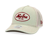 Womens Cap New Era - Branded Denim Oval Logo 9FORTY M-CROWN A-Frame Trucker - Cream
