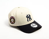 Cap New Era - MLB World Series Patch Cooperstown 9FORTY - NY Yankees - Cream / Navy