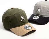 Cap New Era - MLB Mini Logo Washed Contrast 9TWENTY - Oakland Athletics - New Olive / Camel