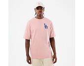 Tee New Era - MLB Cap Graphic Oversized Tee - LA Dodgers - Pink Rouge