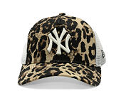 Womens Cap New Era - MLB Summer Leopard 9FORTY M-CROWN A-Frame Trucker - NY Yankees - Brown