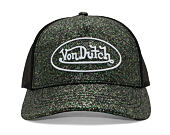 Cap Von Dutch - Glitter Oval Logo Trucker - Green Glitter / Black