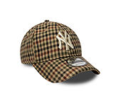 Cap New Era - MLB IMAGE DROP Water Repel Checker 9TWENTY - NY Yankees - Stone