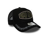 Cap New Era - Branded Distressed Patch 9FORTY A-Frame Trucker - Black