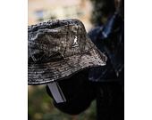 Bucket Hat Kangol - Denim Mashup Bucket - Black Trompe L'Oeil