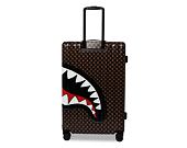 Bag Sprayground - Sharks In Paris Wtf Bubble Brown Check Full-Size Luggage