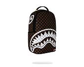 Backpack Sprayground - Brown And Cream Drip Check Shark Backpack