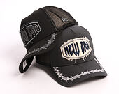 Cap New Era - Branded Distressed Patch 9FORTY A-Frame Trucker - Black