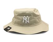 Womens Bucket Hat New Era MLB Womens Adventure Bucket New York Yankees - Stone / White