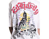 Tee Ed Hardy - Mens Don Wolf Eagle Panther Relaxed T-Shirt - White