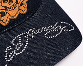 Cap Ed Hardy - Unisex Love Kills Slowly Denim 5 Panel Trapper Cap - Indigo