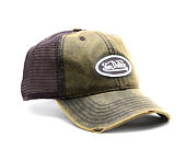 Cap Von Dutch - Coated Cotton Oval Patch Baseball - Olive / Plum