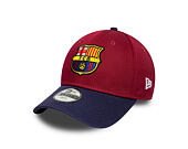 Kids Cap New Era - Contrast Stitch 9FORTY - Barcelona FC - Cardinal / Navy