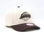 Cap Mitchell & Ness - NBA Brown And Cream Pro Snapback - Los Angeles Lakers - Cream