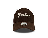 Womens Cap New Era - MLB Cord Script 9TWENTY - NY Yankees - Chestnut Brown / Stone