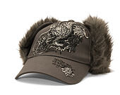 Cap Ed Hardy - Crawling Dragon Trapper - Grey