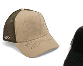 Cap Ed Hardy - Outline Dragon Distressed - Khaki