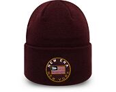 New Era Flagged Out Cuff Knit Maroon Winter Beanie