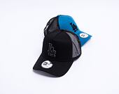 New Era 9FORTY Trucker MLB Black on Black Team Logo Los Angeles Dodgers Snapback Cap
