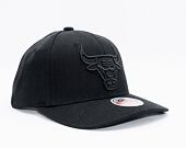 Mitchell & Ness Blk/Blk Logo Classic Red Chicago Bulls Black Cap