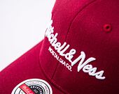 Kšiltovka Mitchell & Ness - Branded Pinscript Classic Red - Burgundy/White