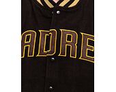 Bunda New Era MLB Patch Varsity Jacket San Diego Padres Cooperstown Brown / White