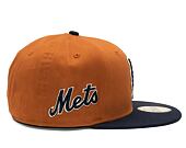 Kšiltovka New Era 59FIFTY MLB Boucle New York Mets Caramel Brown / Navy / Stone